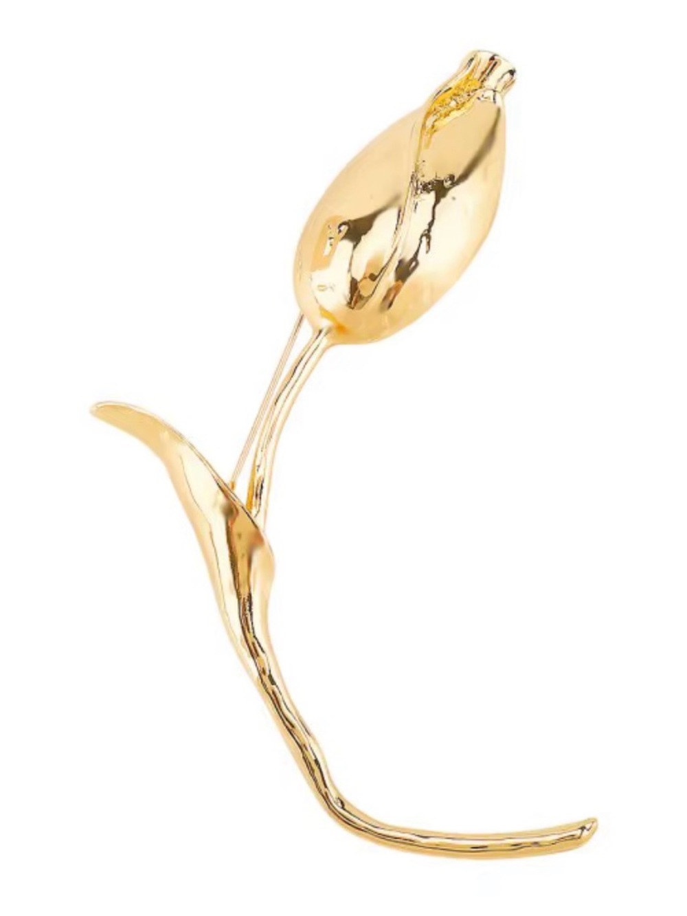 New Tulip Brooch Gold Pin - Picture 5 of 5